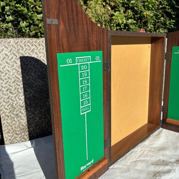 Coors Beer Wood Dartboard Wooden Cabinet Game Room Bar Pub Mancave - Picture 3 of 9